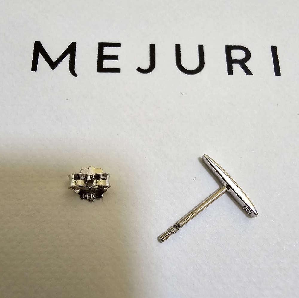 New Mejuri 14K White Gold Earrings - Picture 3 of 13